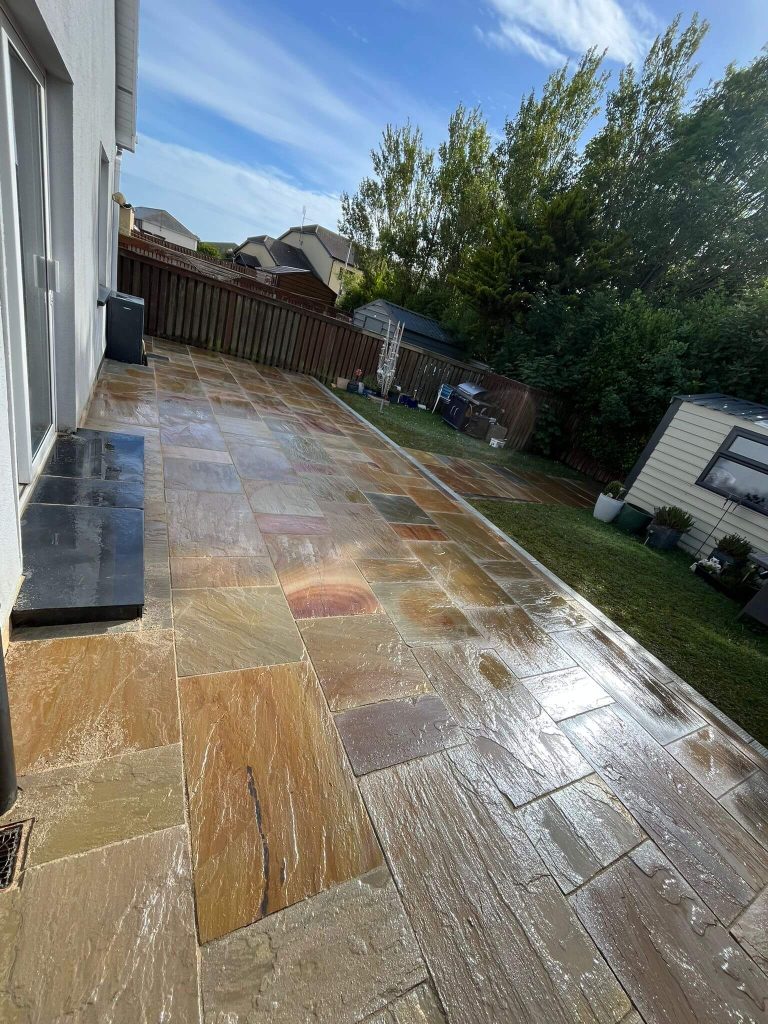 new indian sandstone patio